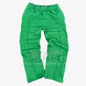 Green Vintage <b>Jogger</b> Loose Drawstring Elastic Waist Outfit Sweatpants for <b>Mens</b> High Quality Straight Leg <b>Baggy</b> Sweatpants - Product Image 1
