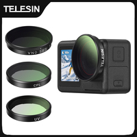 Pour TELESIN CPL ND8 ND16 ND32 UV VND, cadre en alliage d'aluminium pour OSMO Action 3/4/5 Pro, ensemble de filtres à dégagement rapide