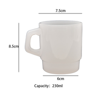 Koreanische Milch Jade Tasse Restaurant dekorative Tasse Großhandel maßge schneiderte Tee tassen Glas wieder verwendbare Eis Kaffeetasse