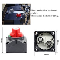 Interruptor de Batería 12-48V Impermeable de Alta Resistencia, Interruptor Maestro de Corte de Corriente, Desconectador Aislador para Coche, Vehículo, RV y Marino