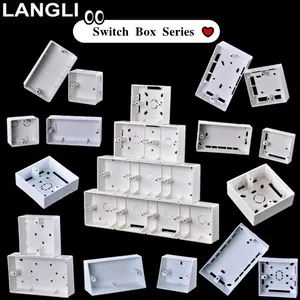 86 Type Plastic Wall Mounted Bottom Box Outlet Sockets Back Electrical Switch Box