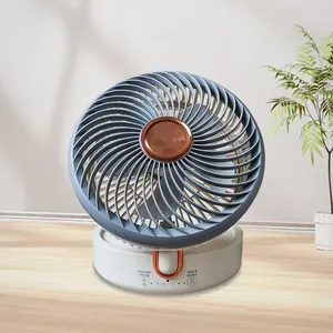 Ventilador de circulación de aire recargable portátil plegable giratorio colgante de pared ventilador de escritorio de cocina con luz LED