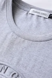 T-shirts en coton épais 300 GSM, coupe ajustée, tricotés, unis, personnalisables avec logo imprimé et gaufré 3D, style vintage blanc – Vente en gros - Product Image 6