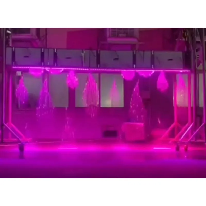 نوافير مياه رقمية مزودة بموسيقى للزينة الداخلية والخارجية بألوان مبهجة حسب الطلب ستارة مياه