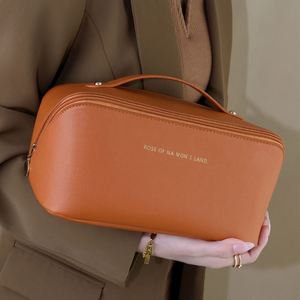 Makeup Storage Organizer <b>Bag</b> PU Leather Waterproof Travel <b>Make</b> <b>up</b> Cosmetic <b>Bag</b> for Women - Product Image 5