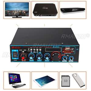 800W 12V220V HIFI 2CH Car Audio <b>Stereo</b> Power Amplifier bluetooth FM Radio Home Theater Amplifiers Music Subwoofer Sound <b>System</b> - Product Image 2