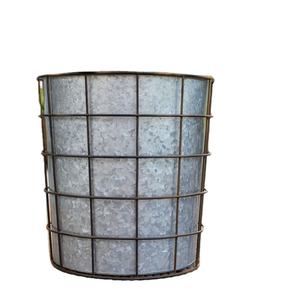 Jardinière décorative de jardin en métal avec couvercle en fer Nouveau design Jardinières galvanisées à chaud pour intérieur et extérieur - Product Image 1