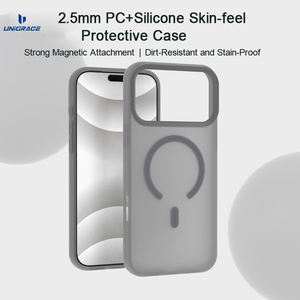 UNIGRACE-Coque de téléphone portable magnétique ultra-mince transparente en silicone pour iPhone 17 Pro Max Orange - Product Image 2