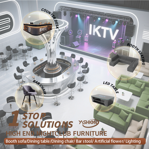 Design classique cabine haute canapé velours tufté cabine sièges discothèque meubles table et chaises pour <span class=keywords><strong>bar</strong></span> - Product Image 5