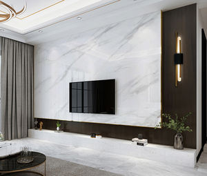Panneau mural en céramique pour salon, fond de télévision, marbre, pierre microcristalline 3D, style moderne minimaliste, art européen - Product Image 3