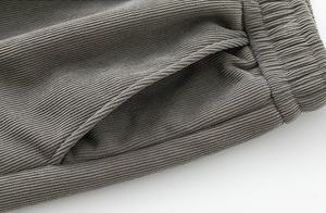 Pantalones de pana minimalistas japoneses, informales, de pierna recta, con caída fluida, forro de felpa, impermeables, térmicos, unisex, para invierno, estilo relajado. - Product Image 5