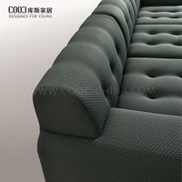 High-End Maßgefertigtes Luxus-Sofa mit Gestepptem Design und Stretchstoff, 4-Sitzer Modulares Ecksofa, Vakuumverpackt und Komprimiert, für Großhändler