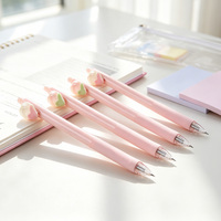 Stylo gel effaçable rétractable mignon, design en forme de fleur, stylo gel effaçable, papeterie promotionnelle, stylo cadeau mignon