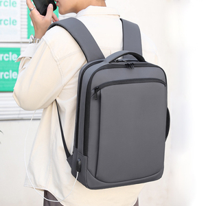 Venta al por mayor de gran capacidad de poliéster mochila para ordenador portátil con puerto USB impermeable cierre de cremallera Casual deportes antirrobo bolsa de negocios - Product Image 6