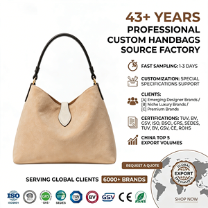 Sac Hobo Souple en Cuir Suédé Noir Personnalisé avec Bandoulière Minimaliste et Poignée Blanche en Forme de Feuille – Sac à Bandoulière Quotidien pour Femme, Fabrication OEM Personnalisée - Product Image 1
