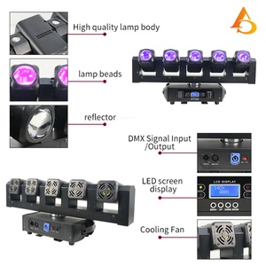 Personalización de 5 Luces Móviles LED de 380w con DMX, Luz de Cabeza Móvil con Haz de Luz - Product Image 2