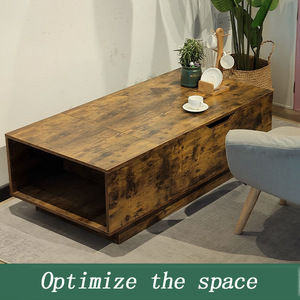 Industrial style liftable coffee table, cross-border multifunctional office <b>desk</b>, creative indoor living <b>room</b> sofa side table. - Product Image 2