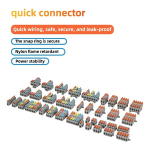 Đầu nối dây nhanh kiểu cần gạt đường ray <span class=keywords><strong>3</strong></span> cổng bằng đồng, loại cắm đẩy, có đầu nối nguồn và đầu nối cáp - Product Image 4