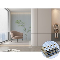 Panel Decorativo de Pared Interior para Villa o Apartamento, Diseño de Flauta WPC, Estilo Arco, Gran Formato
