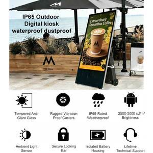Pantalla Digital para Exteriores con Ruedas de 43 Pulgadas, Pantalla Publicitaria Impermeable de Alto Brillo con Carro Móvil - Product Image 2
