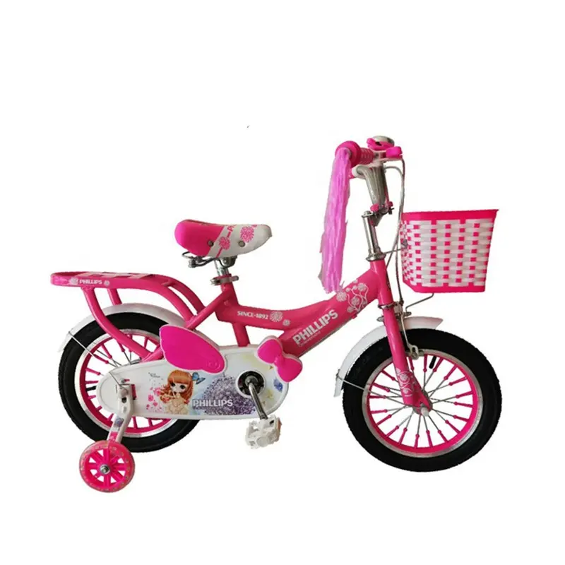 12 "sepeda Plastik perempuan anak-anak usia 3 tahun trẻ em chu kỳ cho cô gái một năm trẻ em xe đạp với ô