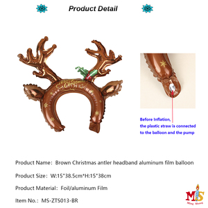 Bandeau de bois de noël ballons en feuille de <span class=keywords><strong>film</strong></span> d'aluminium pour la décoration d'événement d'anniversaire de fête en gros - Product Image 3