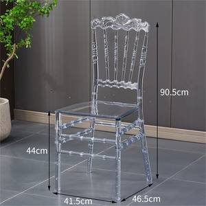 Chaises en acrylique transparentes empilables en résine PC de style nordique pour la <span class=keywords><strong>location</strong></span>, pour les événements de mariage - Product Image 3
