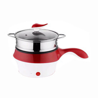 Casserole électrique, poêles à frire électriques, cuiseur à riz multifonction, casserole électrique, revêtement antiadhésif, nourriture portable, ménage