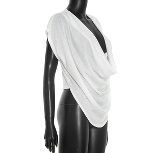 Viviblook J26TP303 T-shirt d'été pour femme, nouveau pull décontracté à col en V profond, haut à manches courtes pour le quotidien - Product Image 3