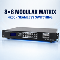 Hardrock Professional 8x8 Modüler 4K60 HDMI Matris Anahtarlayıcı, Kontrol Odaları için Kesintisiz Geçiş Özelliğiyle