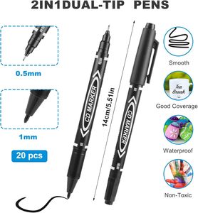 Marcador Permanente Impermeable de Tinta No Tóxica en 3 Colores: Negro/Azul/Rojo, Precio Económico - Product Image 2