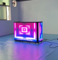 Cabina de DJ Plegable de 4500nits, Mesa de DJ Portátil, Soporte Plegable para Cabina de DJ, Pantalla LED para Discoteca, Fiesta y Club Nocturno