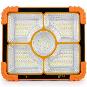 ไฟฉุกเฉินแบบชาร์จไฟได้ LED 400W USB พลังงานแสงอาทิตย์ในตัว DC5V-6V ABS แบตเตอรี่ลิเธียม 3x1200mAh - Product Image 1
