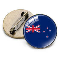 Broche rétro drapeau de Nouvelle-Zélande, épinglette, broche de pays du monde, cadeau fantaisie, souvenir pour les voyageurs et les amoureux, cadeau pour les fans de club de football, personnalisable