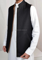 Rompi Arab Kustom Islami Saudi Arab Dua Sisi untuk Pria, Rompi Shalwar Kameez