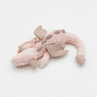 Porte-clés en peluche mini dragon en gros, pendentif dinosaure volant doux et moelleux avec ailes pour sac à dos, breloques, cadeau pour enfants