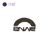 Nouvelles patchs thermocollants en strass pour la décoration de vêtements, avec logo personnalisé en verre scintillant, technologie de transfert thermique