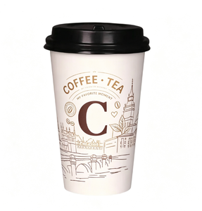 Vaso de Café Biodegradable Impreso, Aislado Térmicamente, Envase para Bebidas, 80mm 90mm de Diámetro, Vaso de Papel para Llevar con Logotipo Personalizado - Product Image 1