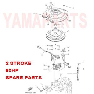 ETIQUETA DE ADVERTENCIA 6EE-81995-40 PARA MOTOR FUERA DE BORDA YAMAHA SEATAN DE 2 TIEMPOS Y 60 HP, PIEZAS DE REPUESTO - Product Image 1