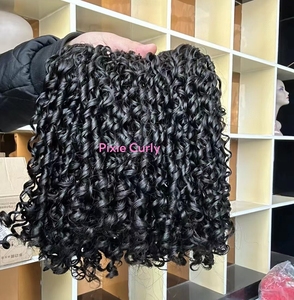 Gran oferta 100% tejido de pelo brasileño crudo estilo rizo italiano Jerry para Pixie <span class=keywords><strong>Afro</strong></span> <span class=keywords><strong>Kinky</strong></span> Paquete de pelo rizado - Product Image 3