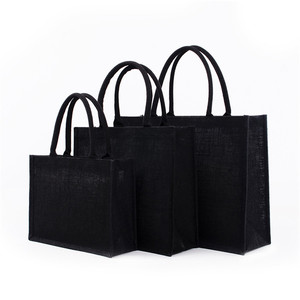 Custom Personalized Bridesmaid Gift <strong>Bags</strong> Women <strong>Mums</strong> Beach Burlap Tote Black Jute <strong>Bags</strong> - Product Image 4