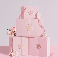 Boîte cadeau d'anniversaire de luxe, boîte cadeau exquise pour rouge à lèvres et parfum, emballage de boîte cadeau, vente en gros, créatif 3D