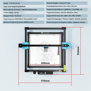 TWOTREES TTS 55 Pro Máquina <span class=keywords><strong>de</strong></span> grabado y corte láser para madera, acrílico y cuero - Product Image 4