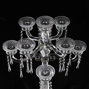 9 ручек прозрачное Хрустальное стекло ураган СВАДЕБНЫЕ КАНДЕЛЯБРЫ с трубчатой MH-Z0246 - Product Image 4