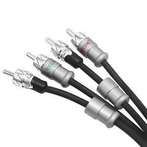 Edge XI412 <span class=keywords><strong>Echo</strong></span> Max Series Premium 99.99% Câble d'interconnexion audio RCA 12 pieds en cuivre sans oxygène à 4 canaux, avec C en laiton usiné - Product Image 5