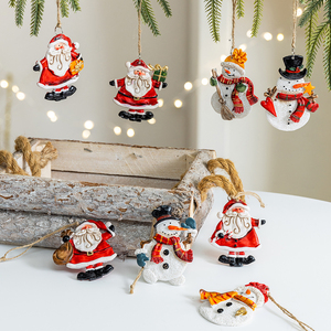 Vintage Resin Snowman Elderly Pendant Christmas Tree Decoration Holiday Arrangement Children's Gift European and American Style - Product Image 5