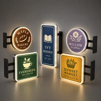Aimant de réfrigérateur LED personnalisé rond ou carré avec logo, mini boîte lumineuse magnétique pour magasins, cafés, cadeaux et promotions