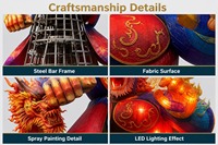 Lanterne LED de style chinois pour festivals, éclairage décoratif commercial, thème Roi Singe, affichage événementiel