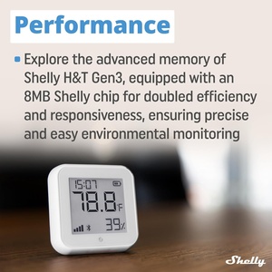 Shelly H & T <span class=keywords><strong>Bluetooth</strong></span> beyaz Wi-Fi için <span class=keywords><strong>Bluetooth</strong></span> akıllı sıcaklık nem sensörü uzaktan App kontrolü akıllı sahneler pil <span class=keywords><strong>Android</strong></span> - Product Image 5