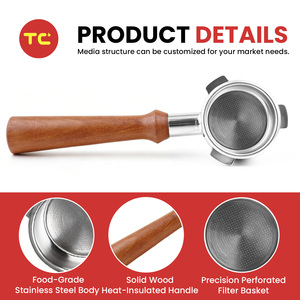 54mm Bottomless Portafilter, Compatible with <strong>Brevilles</strong> <strong>Baristas</strong> <strong>Express</strong>/Pro/Touch/Bambino Plus/Infuser, 16-18g Filter Basket - Product Image 3